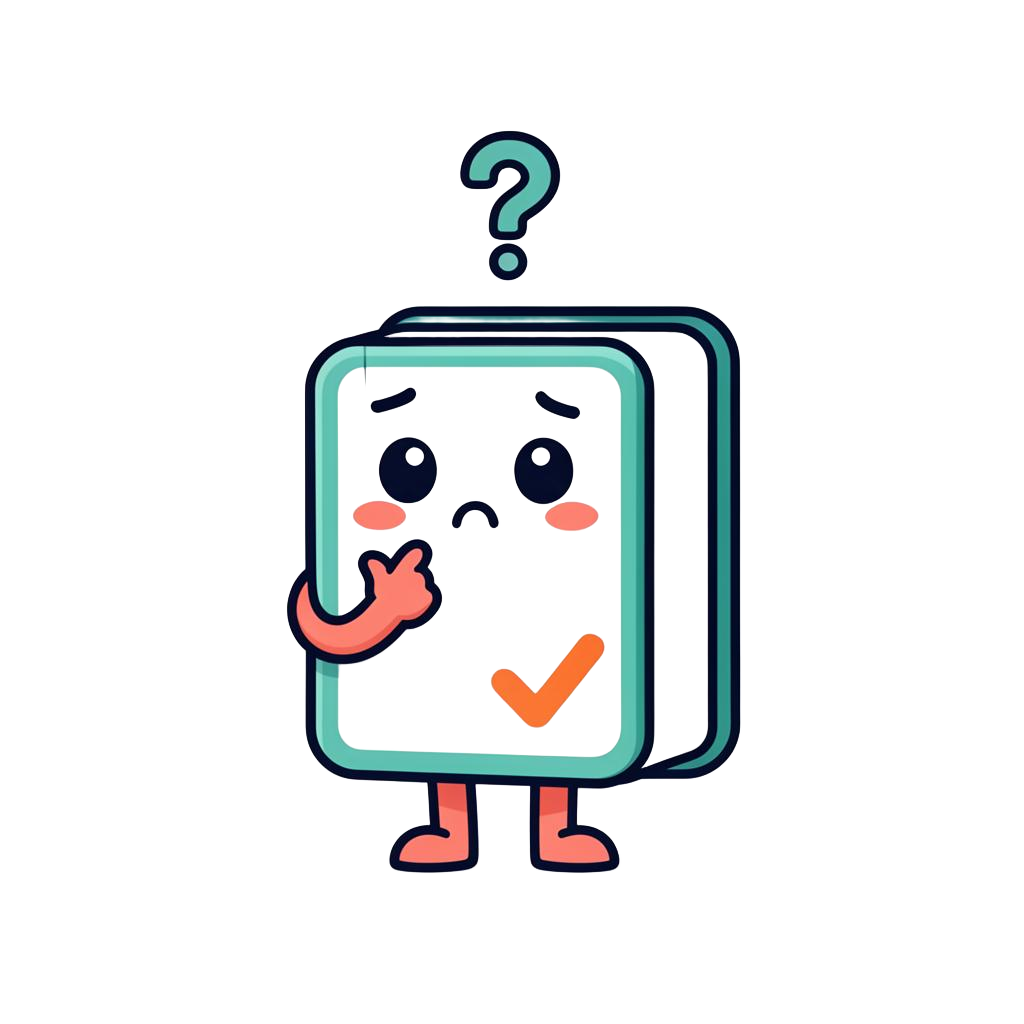 Ledger mascot thinking with a question mark